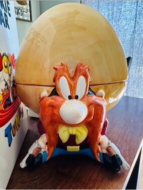 Vintage 1993 Warner Bros Looney Toons Yosemite Sam Ceramic Cookie Jar New